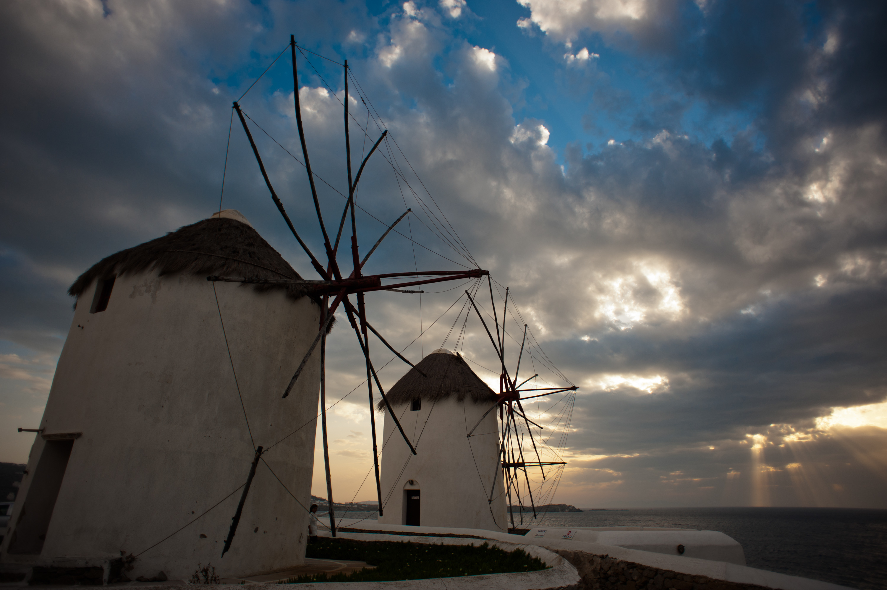 Windmills_of_the_Mykonos Island,Chora, Cyclades,Agean Sea,Greece