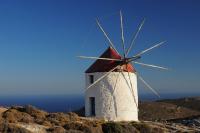 One of the 11 remaining windmills in Chora, Amorgos
