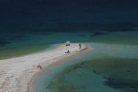 Saint Paul's beach in Amorgos, opposite the island of Nikourias